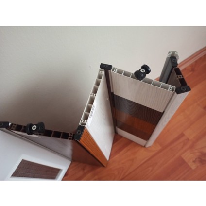 Akordiyon Çift Kapı 177x235 cm Camsız Ceviz 12Mm Katlanır Akordeon PVC indirimleri