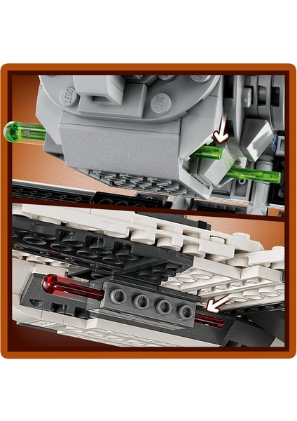 ® Star Wars™ Mandalorian Fang Fighter TIE Interceptor'a Karşı 75348 - 9 Yaş ve Üzeri Çocuklar için Yaratıcı Oyuncak Yapım Seti (957 Parça)