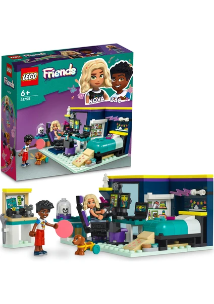 LEGO® Friends Nova'nın Odası 41755 - 6 Yaş ve Üzeri Çocuklar Için 2 Mini Bebek (Nova ve Zac) Içeren Yaratıcı Oyuncak Yapım Seti (179 Parça)