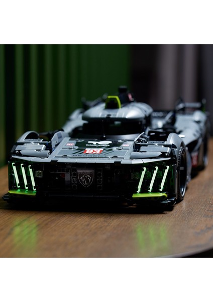 Technic PEUGEOT 9X8 24H Le Mans Hybrid Hypercar 42156 - Motor Sporları Hayranı Yetişkinler için Koleksiyonluk ve Sergilenebilir Model Araba Yapım Seti (1775 Parça)