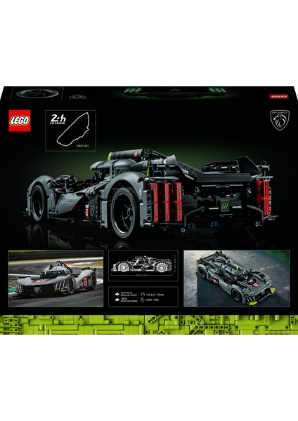 Technic PEUGEOT 9X8 24H Le Mans Hybrid Hypercar 42156 - Motor Sporları Hayranı Yetişkinler için Koleksiyonluk ve Sergilenebilir Model Araba Yapım Seti (1775 Parça)