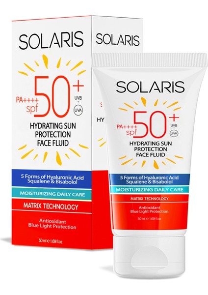 Tüm Cilt Tipleri İçin Nemlendirici Akışkan Güneş Kremi Spf 50+ 50 ml