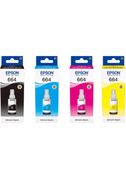 QPRİNT TONER Epson 664 Orjinal Mürekkep Seti