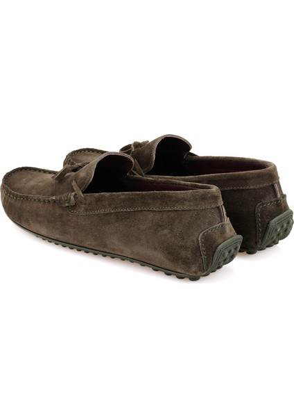 Ancil Yeşil Erkek Süet Deri Loafer