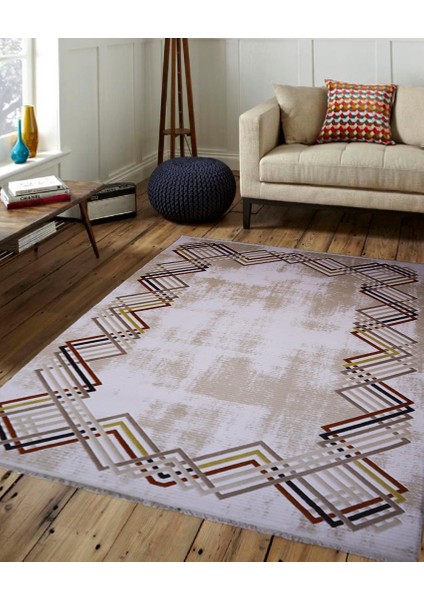 Ipek Mekik Halı Lapena Kahve Ekru Çizgili Desen Halı fiyatları