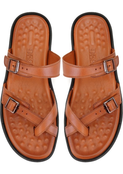 Essence Taba Erkek Ayarlanabilir Tokalı Deri Terlik indirimleri