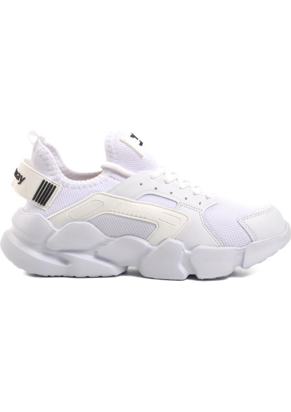 Hura Beyaz Fileli Hafif Unisex Spor Ayakkabı