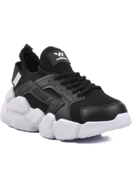 Hura Siyah-Beyaz Fileli Hafif Unisex Spor Ayakkabı modelleri