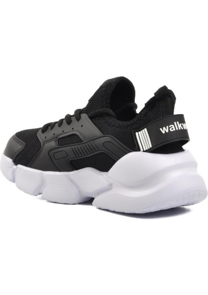 Hura Siyah-Beyaz Fileli Hafif Unisex Spor Ayakkabı fırsatları