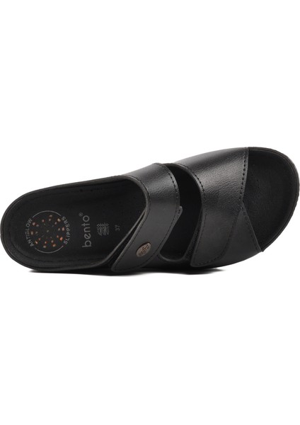 15.009 Siyah Kadın Dolgu Topuk Terlik indirimleri