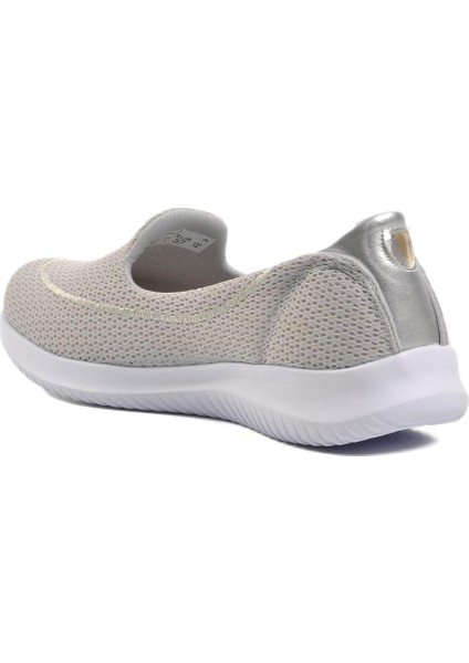 PC-30168 Gri Esnek Fileli Kadın Spor Ayakkabı