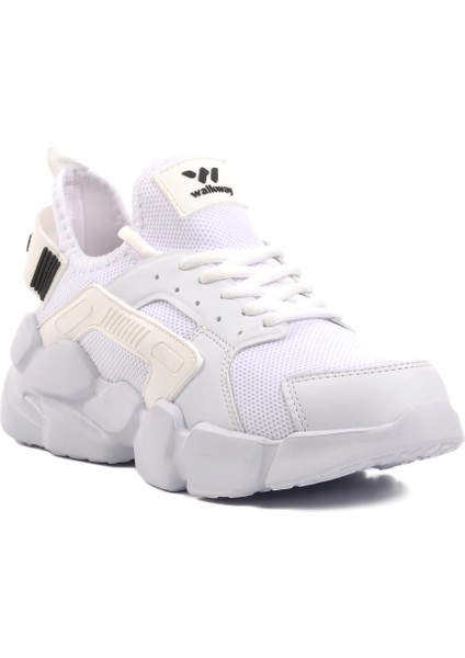 Hura Beyaz Fileli Hafif Unisex Spor Ayakkabı