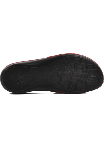 6808 Kırmızı Topuk Jel Destekli Kadın Terlik indirimleri