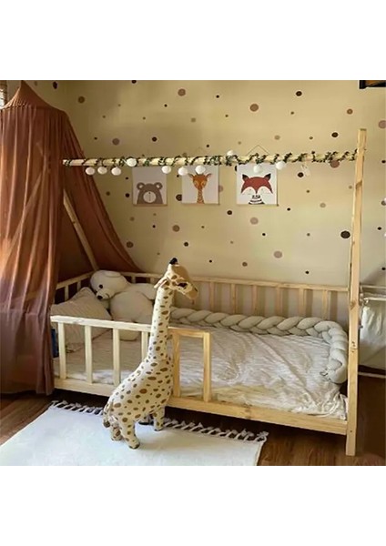 Loolpi Home - Montessori Ahşap Unisex Bebek ve Çocuk Karyolası Tüm Ölçülerde