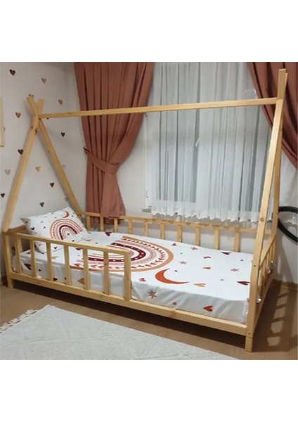 Loolpi Home - Montessori Ahşap Unisex Bebek ve Çocuk Karyolası Tüm Ölçülerde