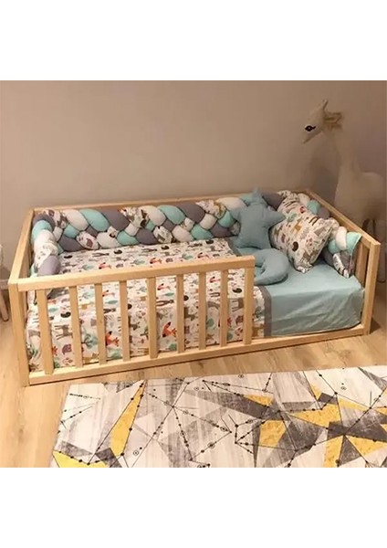 Loolpi Home Montessori Ahşap Unisex Bebek ve Çocuk Karyolası