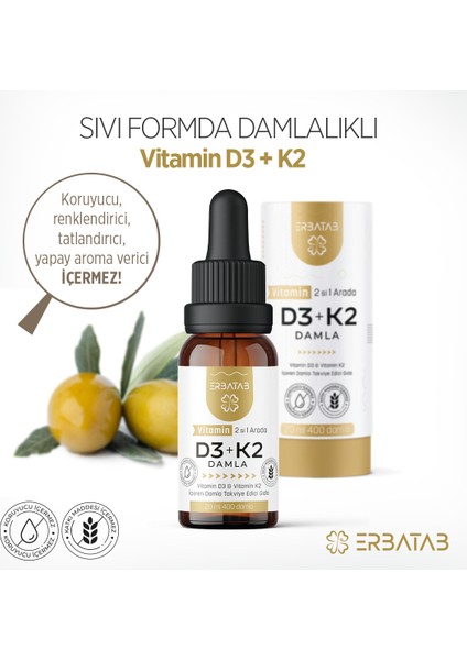 Vitamin D3 K2 2'si 1 Arada Damla