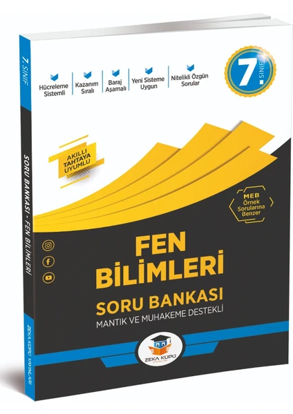 7.Sınıf Fen Bilimleri Soru Bankası Zeka Küpü Yayınları