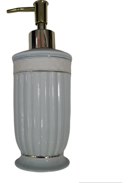 Home Ev Lotion Dispenser Sıvı Sabunluk Mavi Yükseklik 19 cm Üstten 8 cm Alt Taban 6 cm