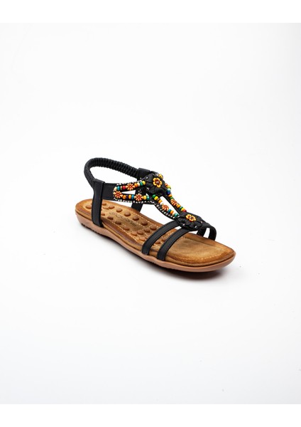 157 - 24 Siyah Kız Çocuk Sandalet