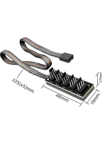 5 Port 4 Pin Fan Çoklayıcı Kablo - 4 Pin Pwm Fan Kontrol Kablosu