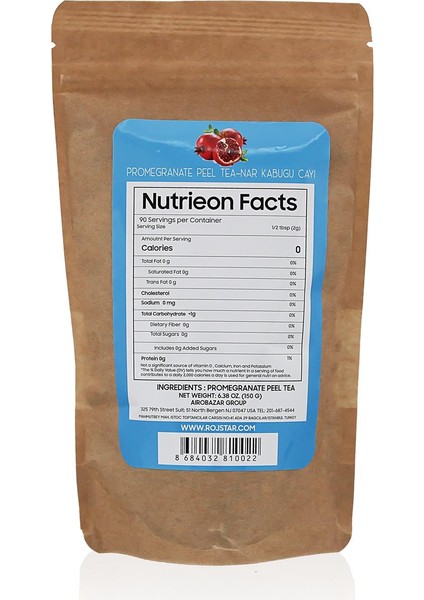 Nar Kabuğu Çayı 150 gr fiyatları