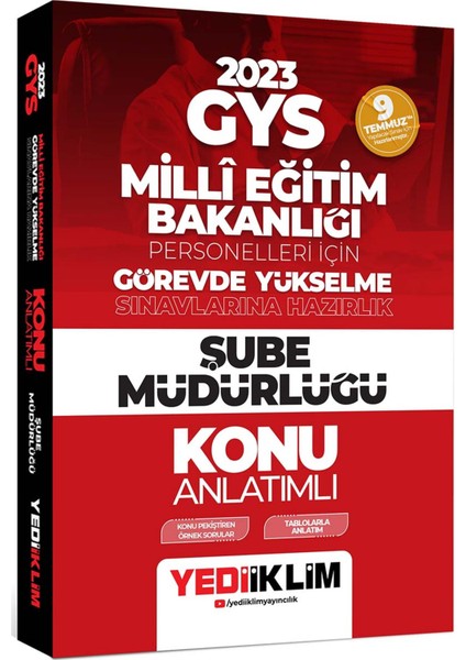 2023 Gys Millî Eğitim Bakanlığı Personelleri Için Görevde Yükselme Sınavlarına Hazırlık Şube Müdürlüğü Konu Anlatımlı