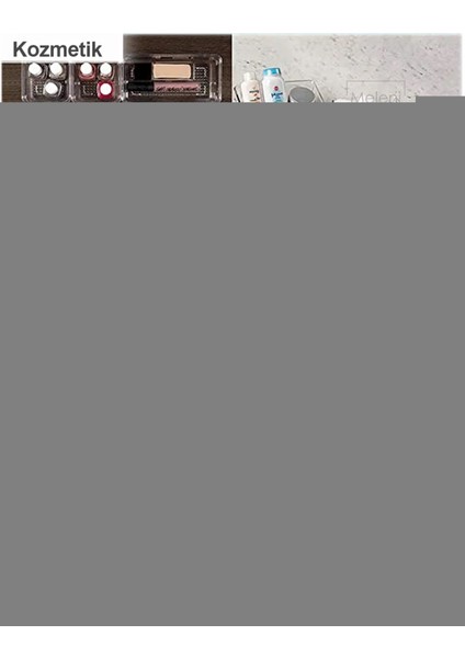 7 Parça Şeffaf Tasarım Modüler Saklama Kabı - Çekmece Içi Düzenleyici, Banyo Makyaj Takı Organizeri modelleri