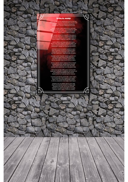 Istiklal Marşı Cam Tablo, Dekoratif Cam Tablo modelleri