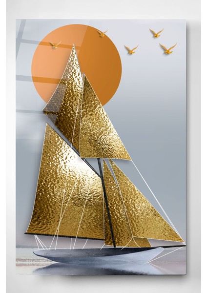 Yelkenli Cam Tablo, Dekoratif Cam Tablo