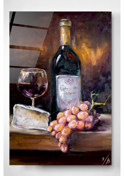 Kadeh ve Şişe Cam Tablo, Dekoratif Cam Tablo