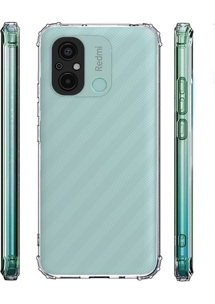 Apsuwa Xiaomi Poco C55 Kamera Korumalı Silikon Şeffaf + Ekran Koruyucu Kılıf