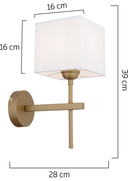 Rory Tekli Beyaz Şapkalı Eskitme Duvar Lambası Yatak Odası-Yatak Başı-Banyo Için Modern Aplik