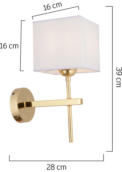 Rory Tekli Beyaz Şapkalı Gold Duvar Lambası Yatak Odası-Yatak Başı-Banyo Için Modern Aplik indirimleri