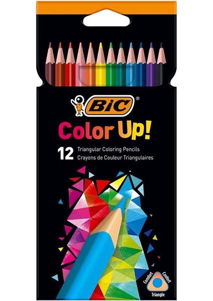 Color Up Üçgen Kuru Boya Kalemi 12’li 950527