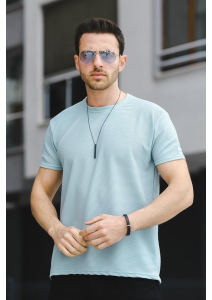 Caster Ottoman Kumaş Basic Slim Fit Likralı Erkek Tshirt