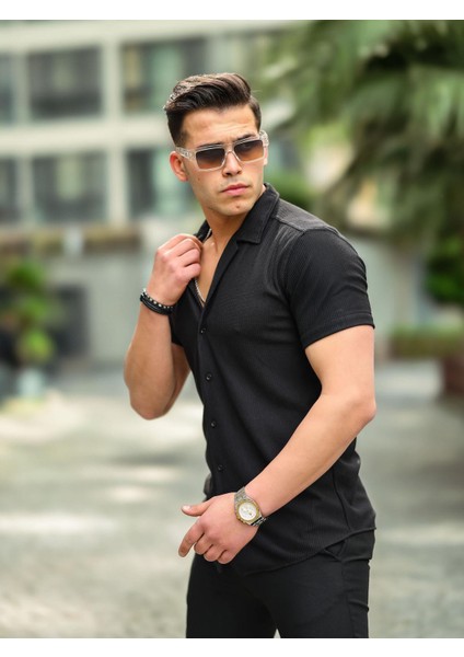 Fitilli Fit Gömlek - Siyah fiyatları