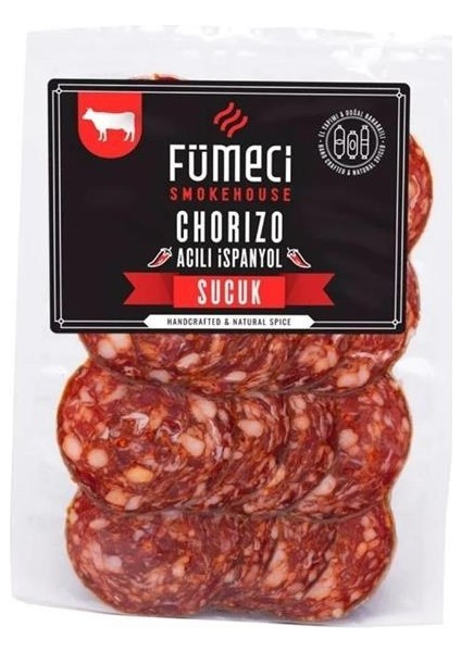 %100 Dana Fermente Ispanyol Sucuk Acılı Chorizo 250 G ℮