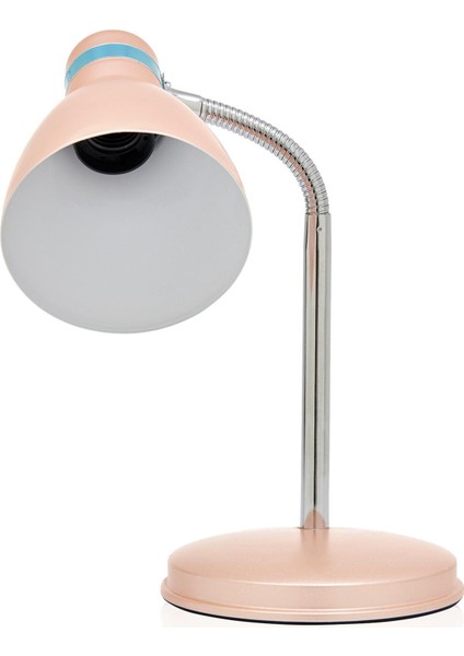 Nisa Luce Modern Krom Spiralli Masa Lambası - Pembe