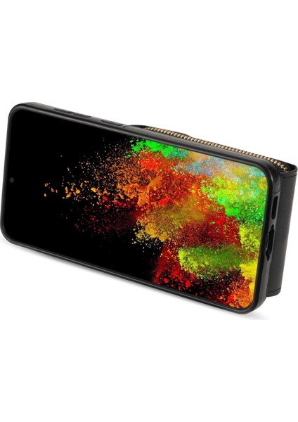 Samsung Galaxy S23 Pu Deri + Tpu Koruyucu Kılıf Fermuar Kart Tutucu Kickstand Telefon Kapağı (Yurt Dışından) fırsatları