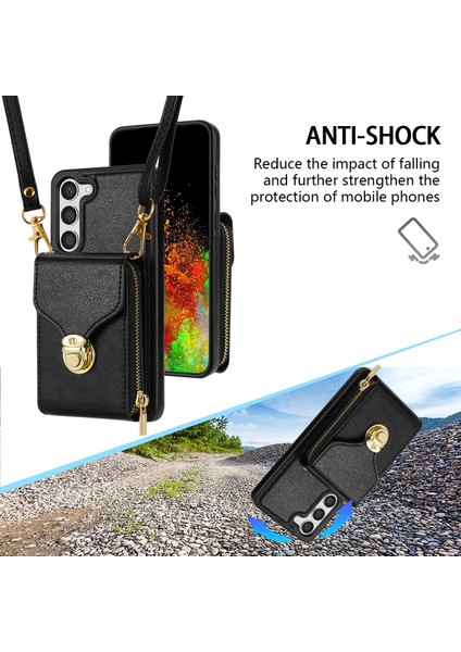 Samsung Galaxy S23 Pu Deri + Tpu Koruyucu Kılıf Fermuar Kart Tutucu Kickstand Telefon Kapağı (Yurt Dışından) indirimleri