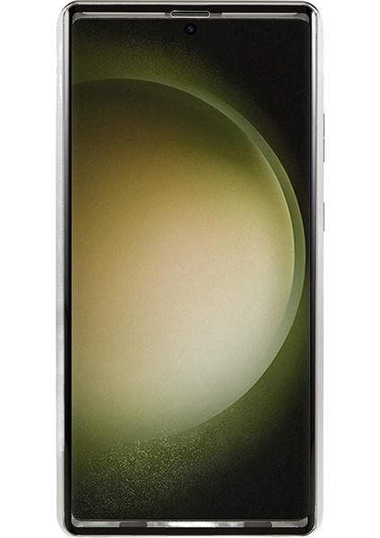 Samsung Galaxy S23 Ultra Metal Çerçeve Çift Taraflı Temperli Cam Telefon Kılıfı (Yurt Dışından)