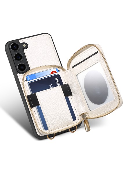 Samsung Galaxy S23 Plus Cep Telefonu Kılıfı, Cüzdan Pu Deri+Tpu Kickstand Kart Tutucu Telefon Kabuğu Kayış (Yurt Dışından) fiyatları