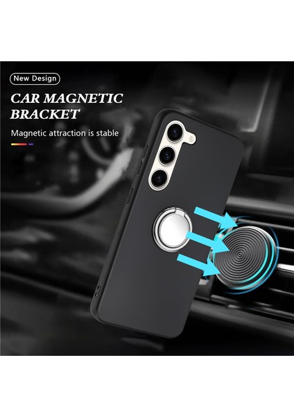 Samsung Galaxy S23 Tpu Mat Telefon Kılıfı ile Halka Kickstand ile Anti-Fall Back Cover (Yurt Dışından) fırsatları