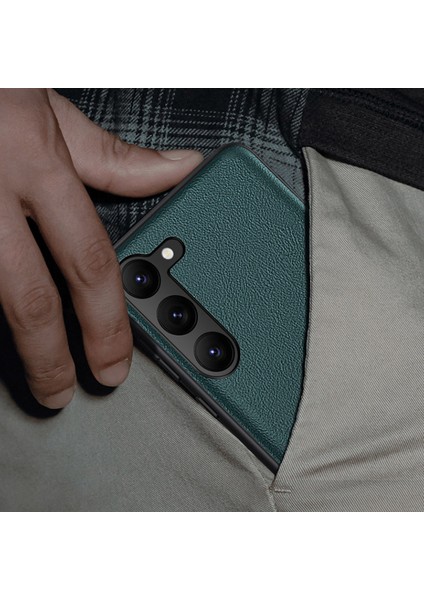 Samsung Galaxy S23 Plus Shockproof Pu Deri+Tpu+Pc Cep Telefonu Kapağı Fingerprint Anti Tele Kılıfı (Yurt Dışından) fırsatları
