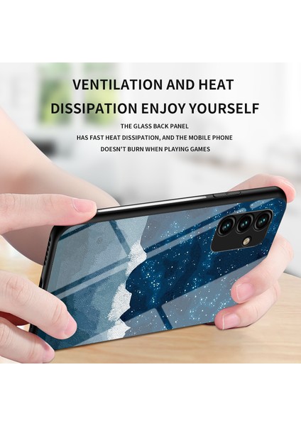 Samsung Galaxy A34 5g Yıldızlı Gökyüzü Desen Baskı Telefon Kapağı Temperli Cam+Sert Pc+Yumuşak Tpu Şok Geçirmez Kılıf (Yurt Dışından) indirimleri