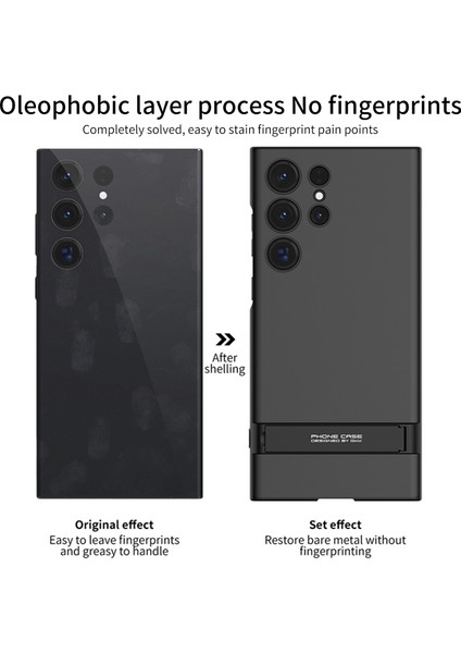 Samsung Galaxy S23 Ultra Kickstand Telefon Kılıfı Sert Ince Pc Arka Kapak Gkk (Yurt Dışından)