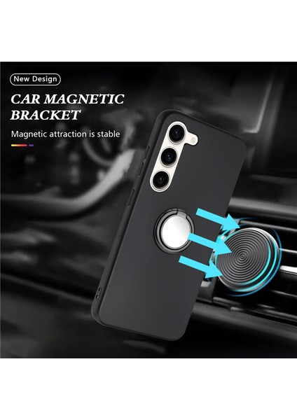 Samsung Galaxy S23 Tpu Mat Telefon Kılıfı ile Halka Kickstand ile Anti-Fall Back Cover (Yurt Dışından) fırsatları