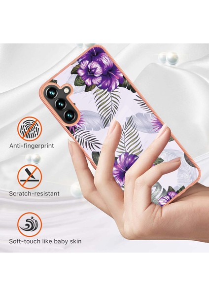 Samsung Galaxy A34 5g Mermer Çiçek Desen Imd Iml Tpu Telefon Kılıf Önleyici Elektrokaplama Çerçevesi Geri Koruyucu Kapak (Yurt Dışından) fiyatları