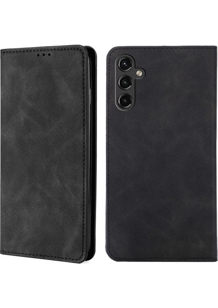 Samsung Galaxy A14 5g Pu Deri Kapağı, Ayarlanabilir Stand Cilt Touch Hissed Gizli Manyetik Adsorpsiyon Kart Tutucu ile (Yurt Dışından)